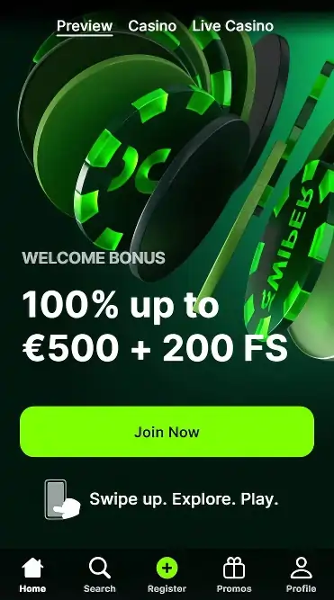 Spinit Casino sur appareil mobile
